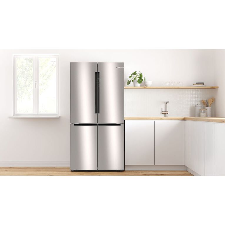 Bosch 605L Series 4 French Door Refrigerator - Brushed Steel, , hi-res