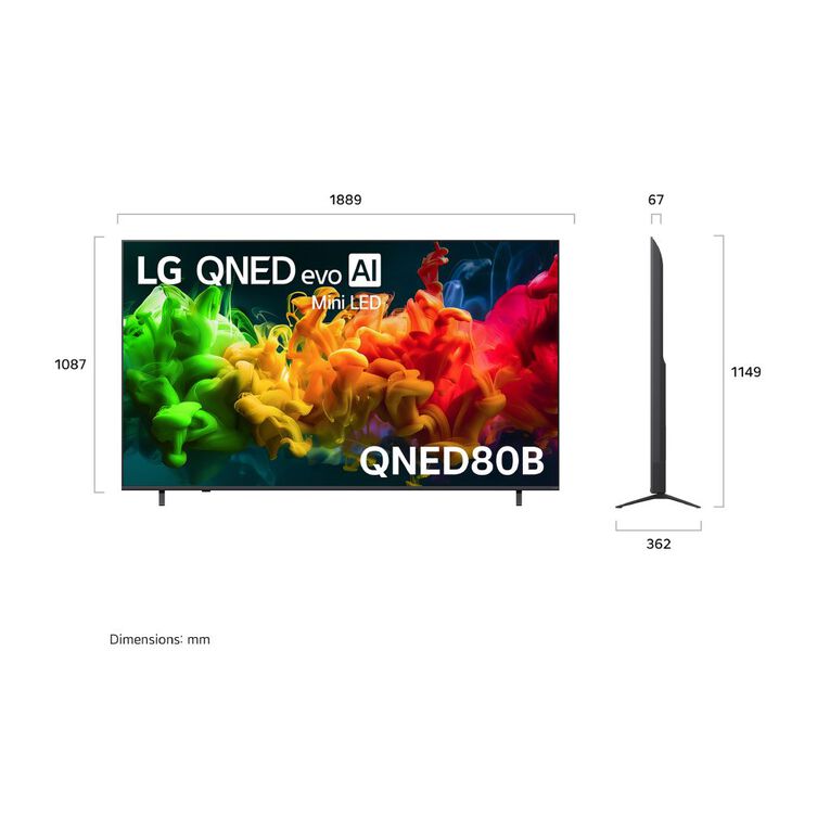 LG 85 Inch QNED80 AI 4K LED Smart TV, , hi-res