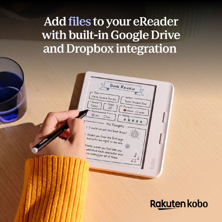 Kobo Libra Colour 7" 32GB eReader Bundle with Stylus 2 - Black, , hi-res