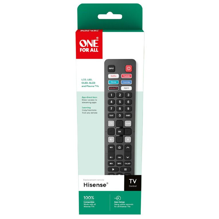 One for All Hisense TV Replacement Remote, , hi-res