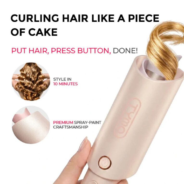 TYMO CurlPro Auto-Rotating Hair Curler Pink, , hi-res