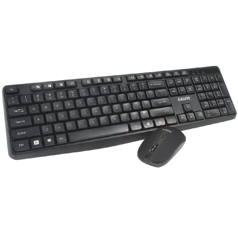 Laser Multimedia Wireless Keyboard and Mouse Combo, , hi-res