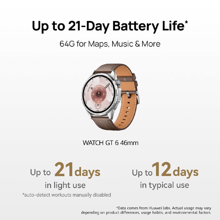Huawei Watch GT 6 46mm - Grey, , hi-res