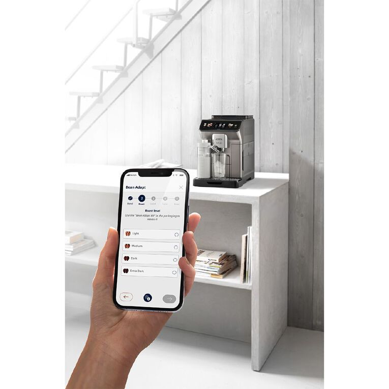 Delonghi Eletta Explore Connect Fully Automatic Coffee Machine Titanium, , hi-res