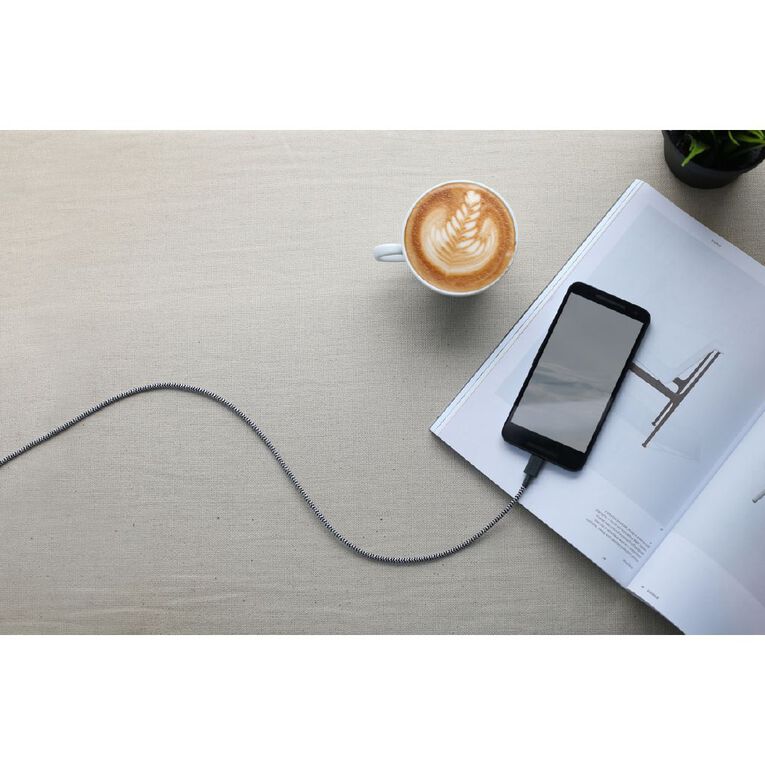 Native Union Belt Cable (USB-A to USB-C) 1.2m - Zebra, , hi-res