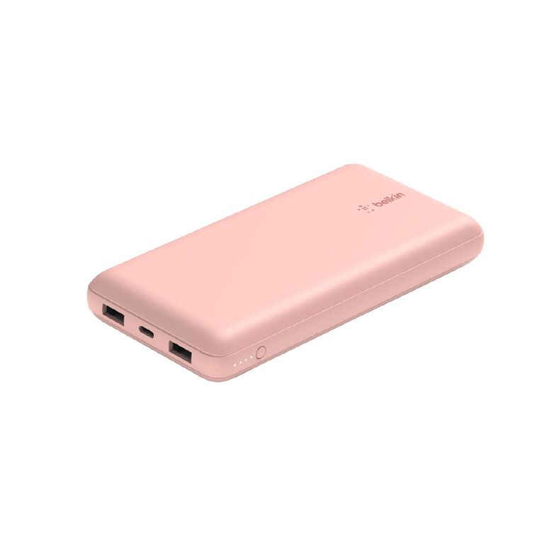 Belkin USB C Portable Charger 20000 mAh Rose Gold Noel Leeming