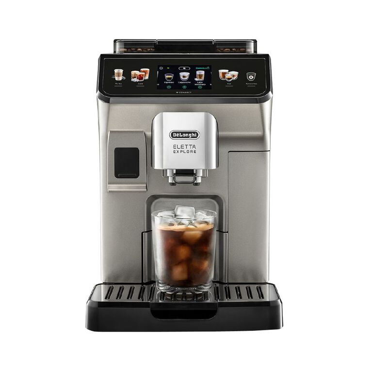 Delonghi Eletta Explore Connect Fully Automatic Coffee Machine Titanium, , hi-res