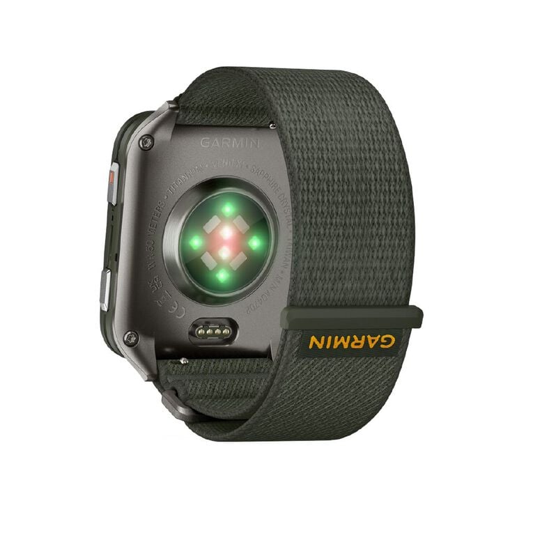 Garmin Venu X1 Moss With Titanium Caseback & Moss Comfortfit Nylon Band, , hi-res