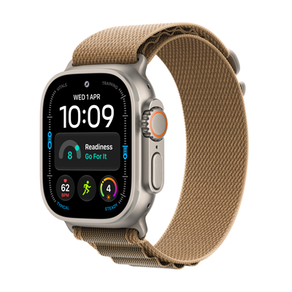 Apple Watch Ultra 4 Cellular 49mm Natural Titanium Case with Desert Alpine Loop L
