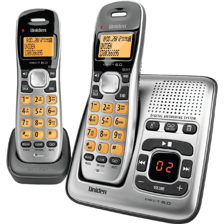 Uniden DECT1735+1 Digital DECT Cordless Phone with Answer Machine - Twin, , hi-res