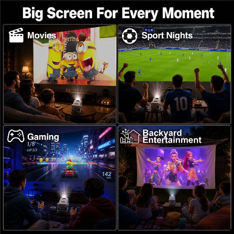 Laser 720p HD Portable Projector, , hi-res