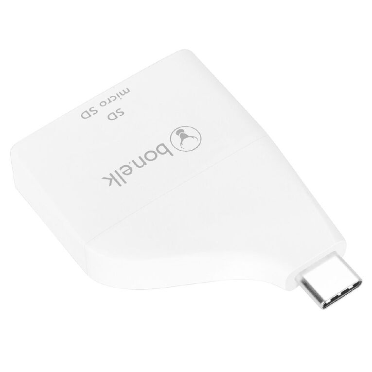 Bonelk USB-C to MicroSD/SD Adapter - White, , hi-res
