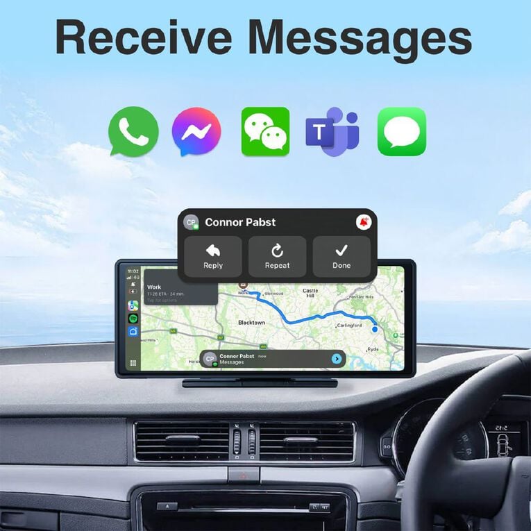 Laser Wireless CarPlay & Android Auto 10in Screen, , hi-res
