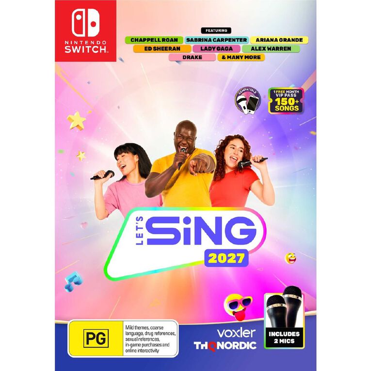 Nintendo Switch Lets Sing 2027 2 Mic Bundle, , hi-res