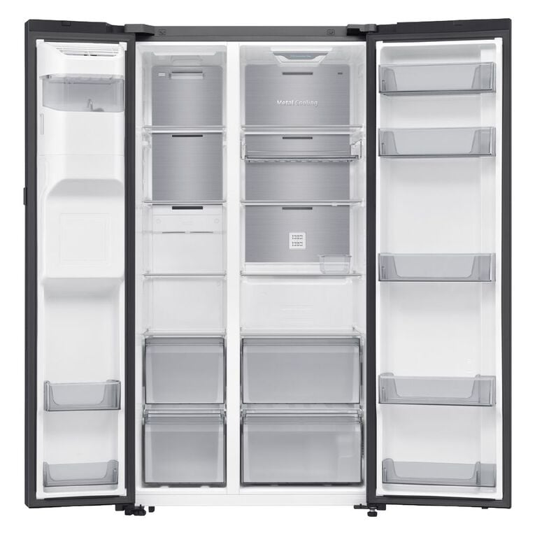 Samsung 634L Side By Side Auto Open Door Fridge Freezer - Dark Stainless (SRS6300B), , hi-res
