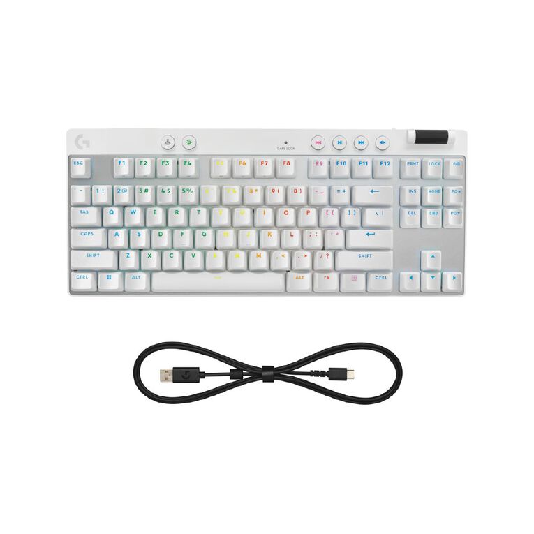 Logitech G PRO X TKL RAPID Analog Gaming Keyboard - White, , hi-res