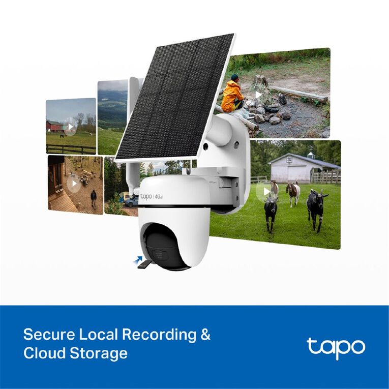 TP-Link Tapo C615G Kit Solar Powered Pan/Tilt 4G LTE Security Camera Kit, , hi-res