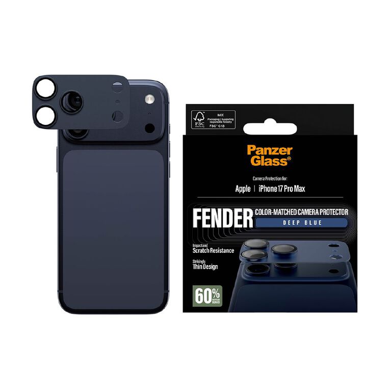 PanzerGlass Fender Camera Protector Deep Blue for iPhone 17 Pro Max, , hi-res