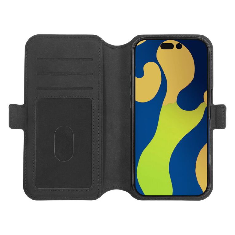 3SIXT Neo Wallet MagSafe Case for iPhone 16 - Black, , hi-res