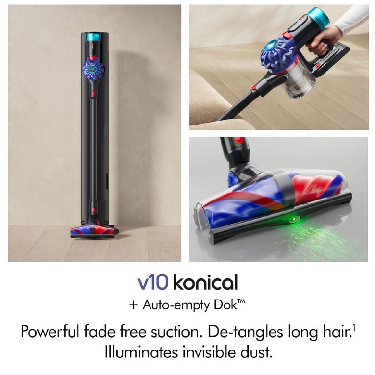 Dyson V10 Konical + Auto-Empty Dok Cordless Vacuum, , hi-res