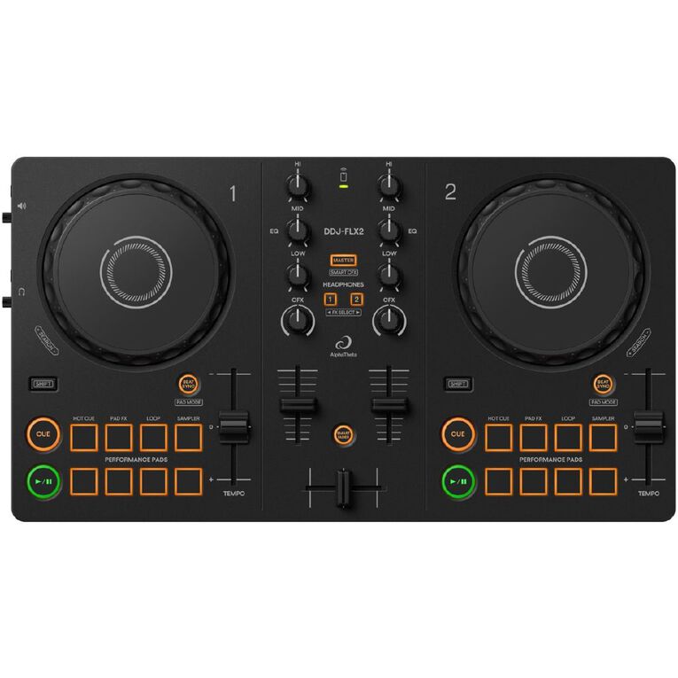 AlphaTheta DDJ-FLX2 Controller & Pioneer DJ HDJ-CUE1 Headphone Bundle, , hi-res