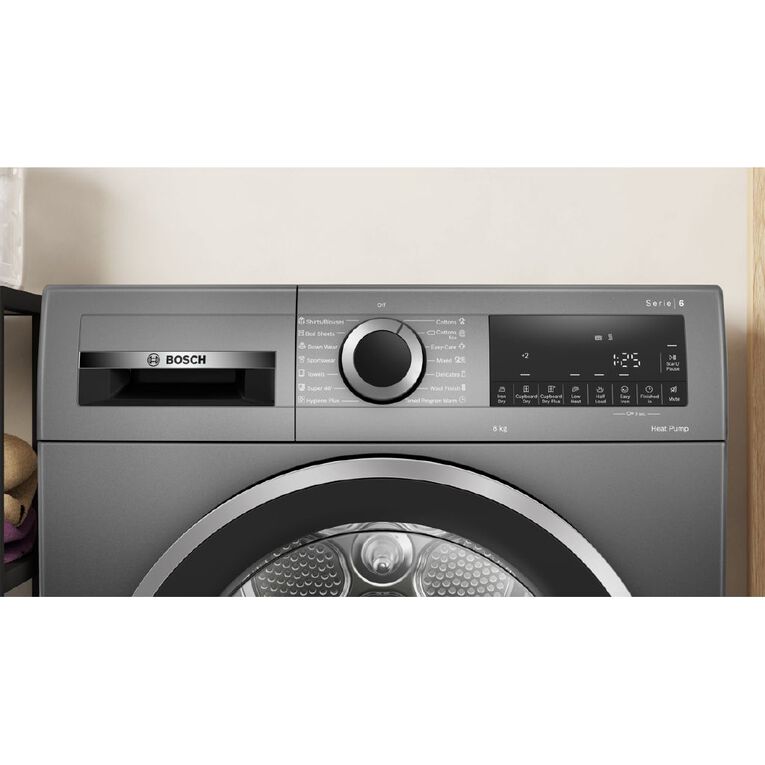 Bosch 8kg Series 6 Heat Pump Dryer - Cast Iron Grey, , hi-res