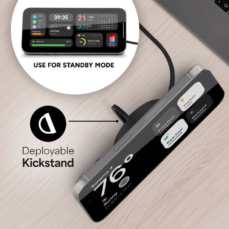 Mophie Wireless Charging Pad with Kickstand and Qi2, , hi-res