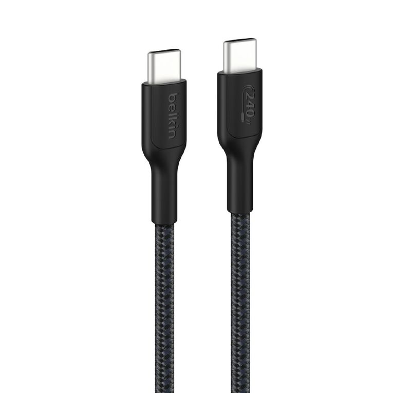 Belkin BoostCharge Pro USB-C to USB-C Braided PCR Cable 240W 2.0, 2m - Black, , hi-res