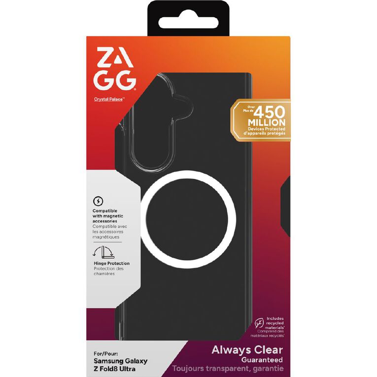 Zagg Crystal Palace Snap Case for Samsung Galaxy Z Fold8 Ultra - Clear, , hi-res