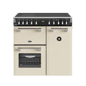 Belling 90cm Deluxe Freestanding Oven with 5 Zone Induction Cooktop - Cream