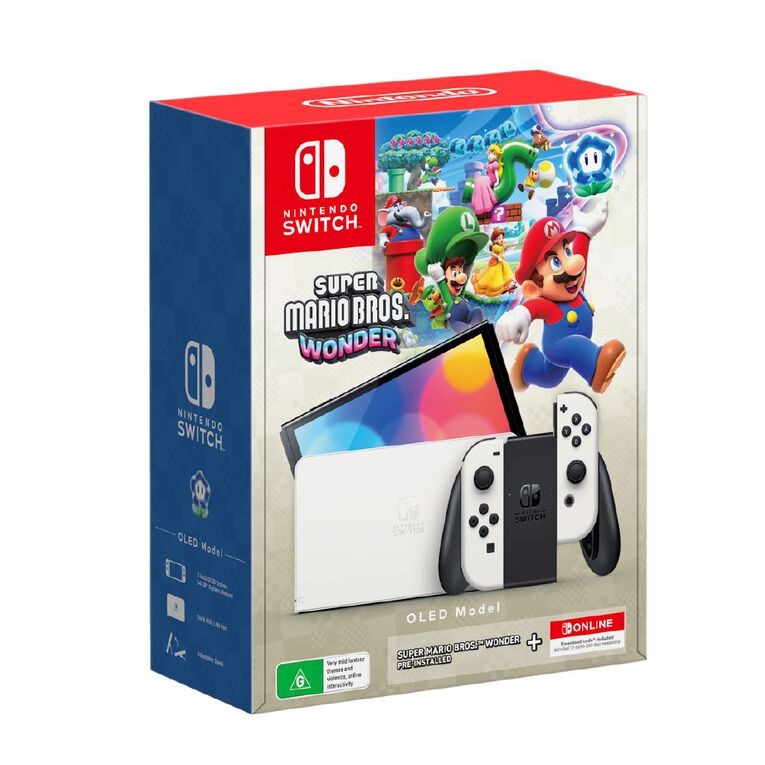 OLED Model White Super Mario Bros. Wonder + 12 Months of Nintendo Switch Online, , hi-res