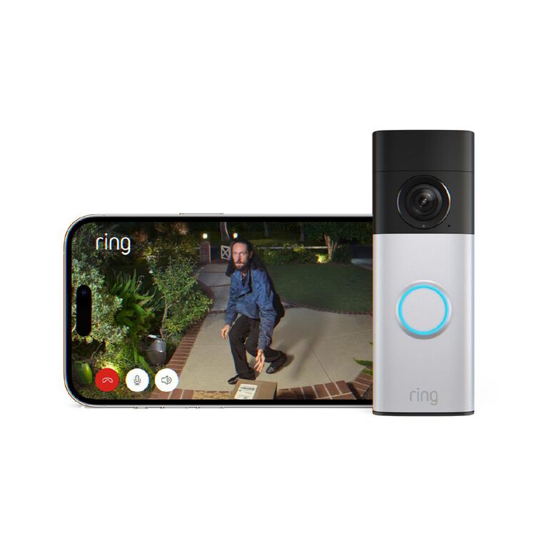 Ring Battery Video Doorbell 2K Plus (2nd Gen) - Nickel Silver, , hi-res
