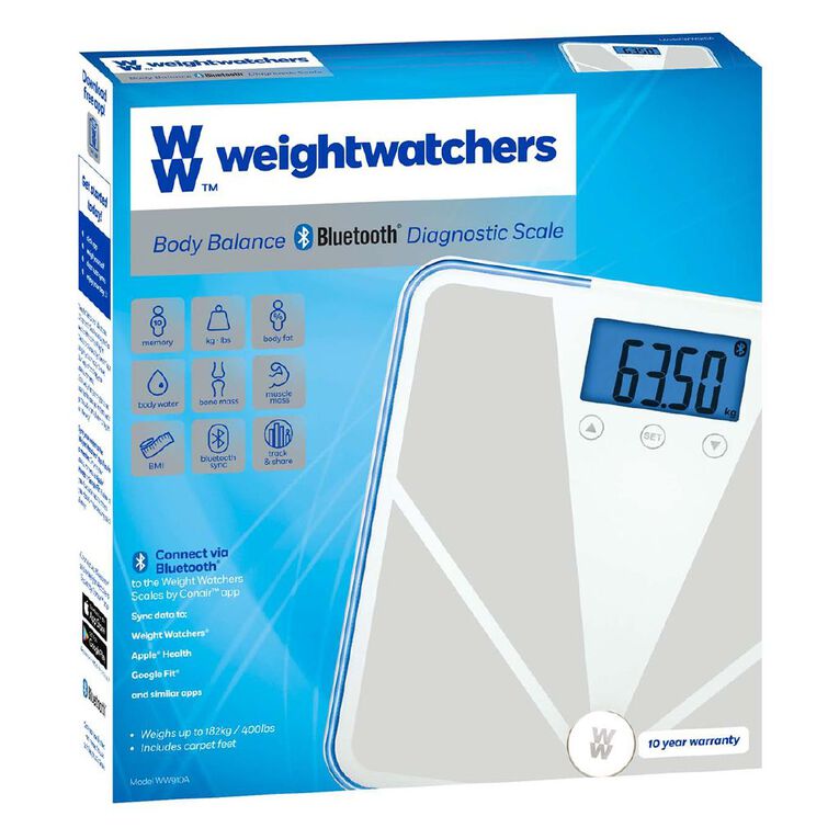 Weight Watchers Bluetooth Connected Bathroom Scale Noel Leeming