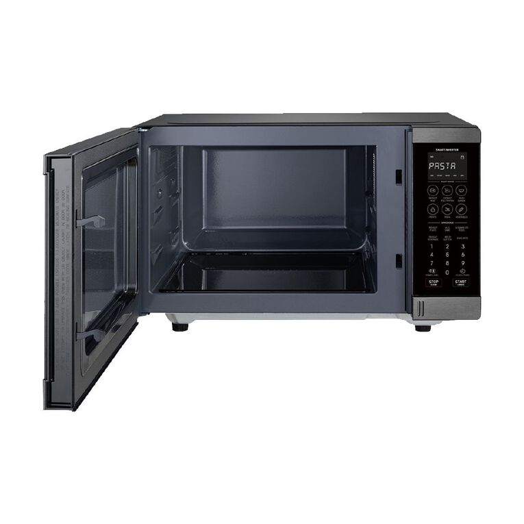 Sharp 30L Flatbed Inverter Microwave Black Stainless Noel Leeming