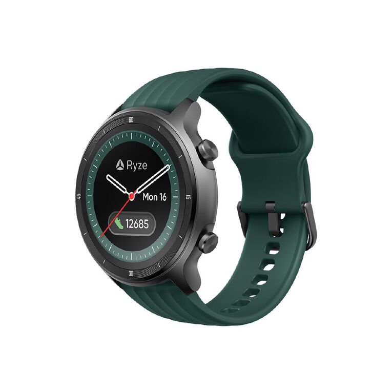 Ryze Flex Smart Watch (Black + Green), , hi-res