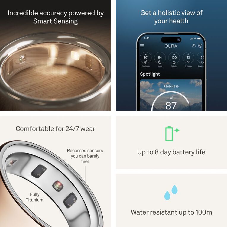Oura Ring 4 Rose Gold - Size 8, , hi-res