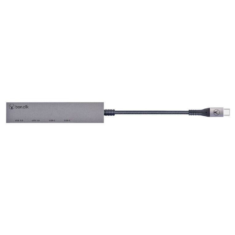 Bonelk Long-Life USB-C to USB-C/USB-A 4 Port Hub - Space Grey, , hi-res