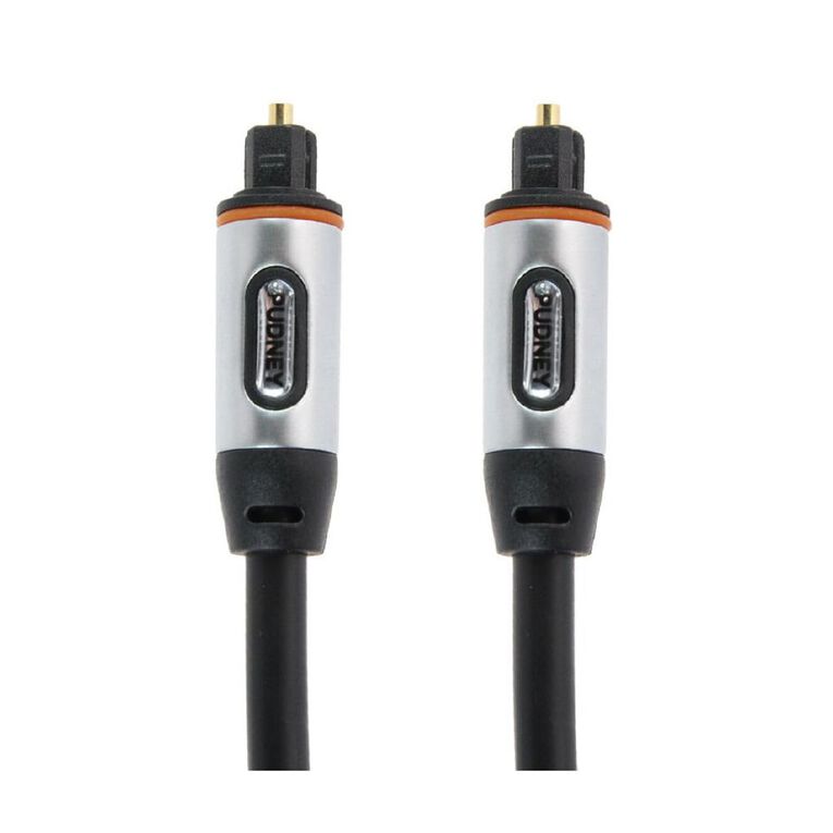 Pudney & Lee Premium Fibre Optic Cable Toss to Toss 2 Metre - Black, , hi-res
