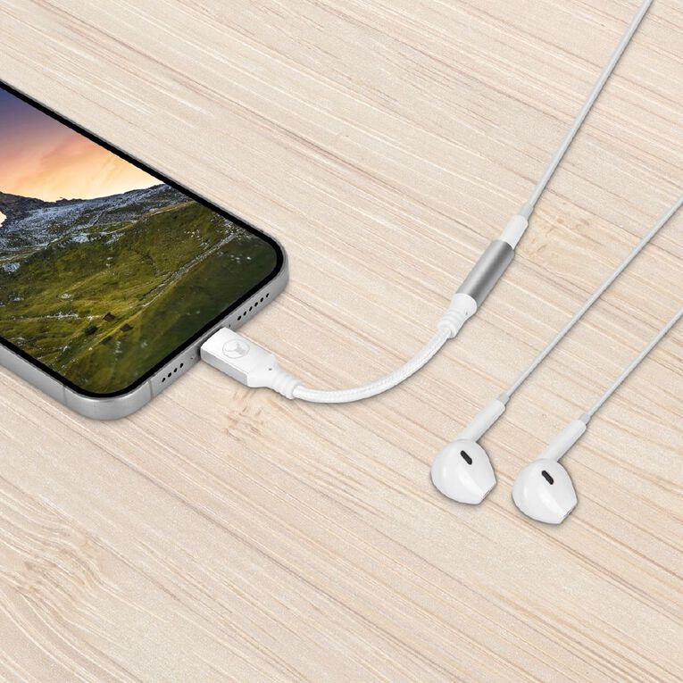 Bonelk USB-C to 3.5mm Long-Life Adapter - White, , hi-res