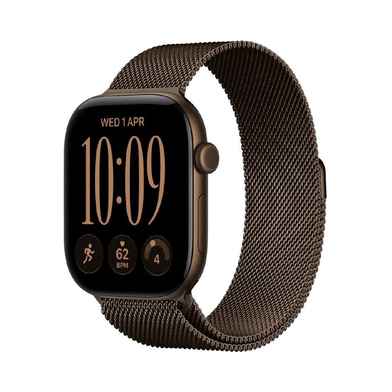 Apple Watch Series 12 GPS 46mm Dark Bronze Aluminium Case with Dark Bronze Milanese Loop M/L, , hi-res