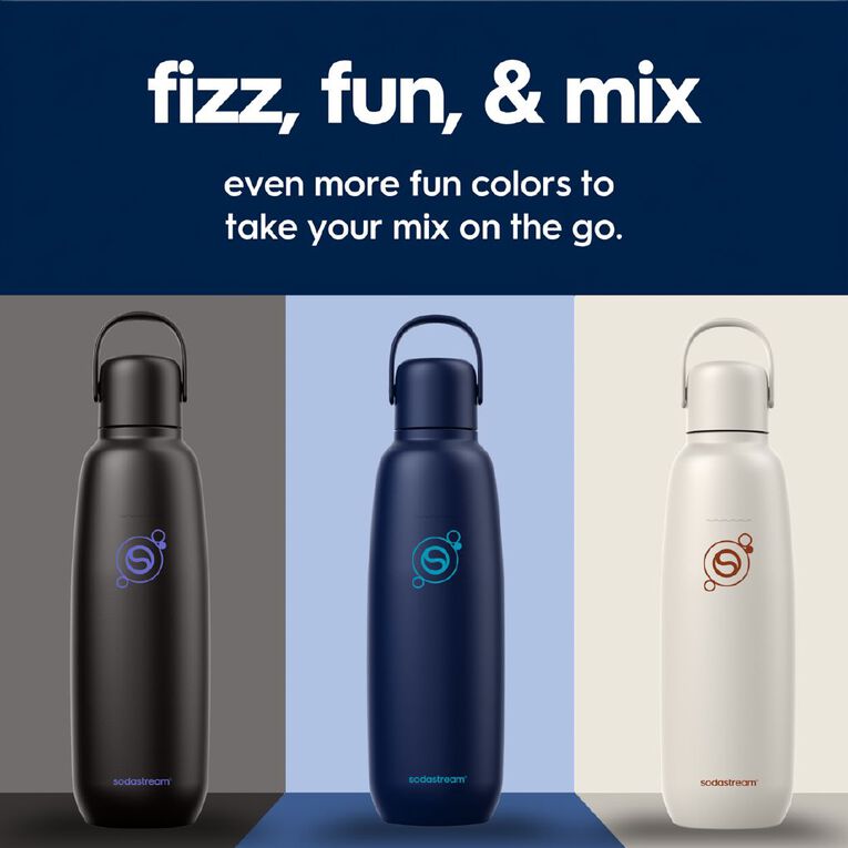 Sodastream Fizz & Go Bottle 900mL Single Black, , hi-res
