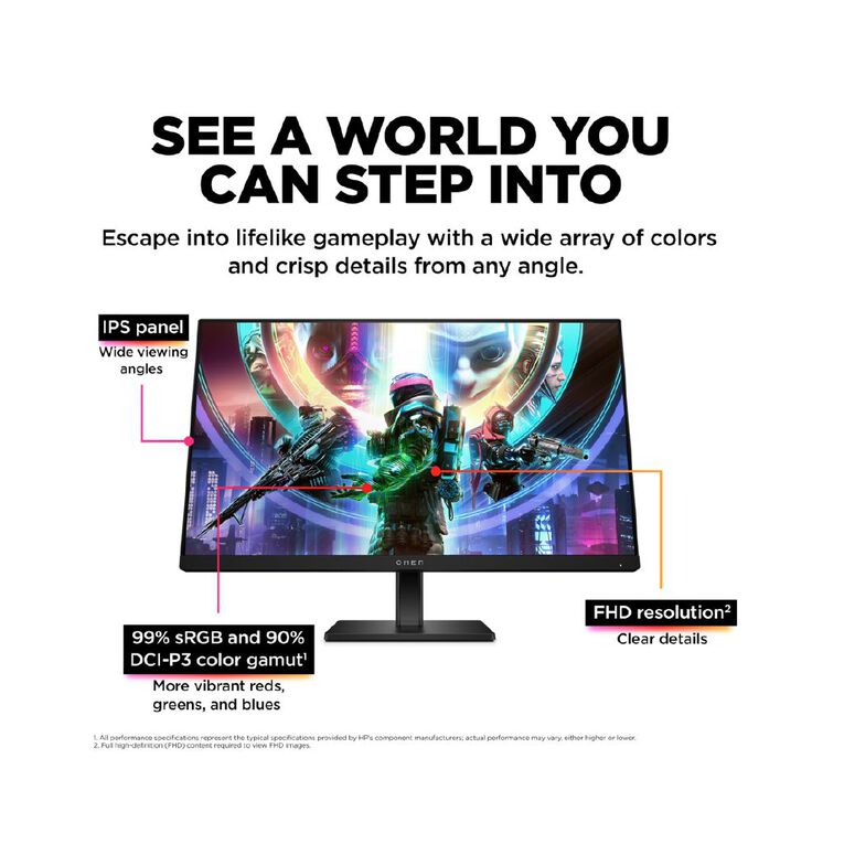 HP OMEN 24" FHD 165Hz Gaming Monitor Noel Leeming
