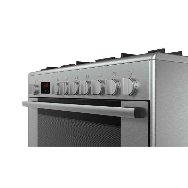 Bosch 90cm Dual Fuel Freestanding Oven with 6 Burner Gas Cooktop - Series 6 - Stainless Steel, , hi-res