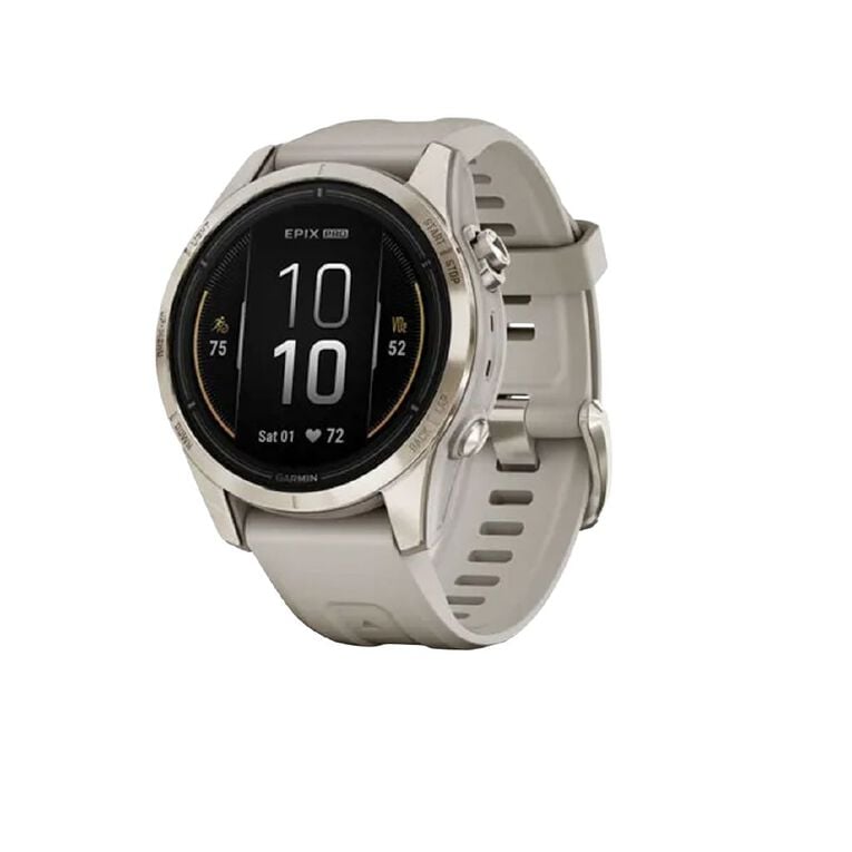 Garmin epix Pro (Gen 2) - Sapphire Edition, 42 mm, Soft Gold with Light Sand Band, , hi-res