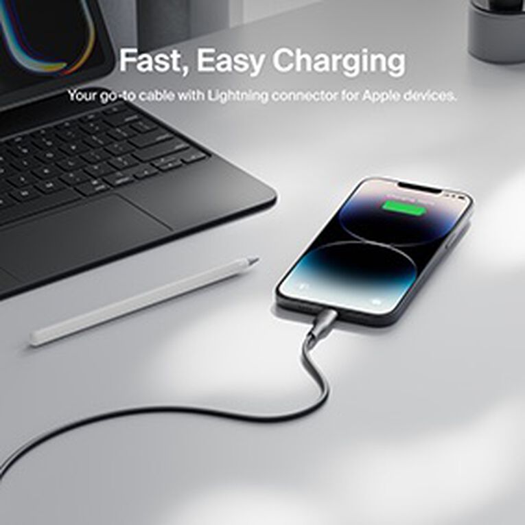Belkin BoostCharge USB-A Cable with Lightning Connector, 3m - Black, , hi-res