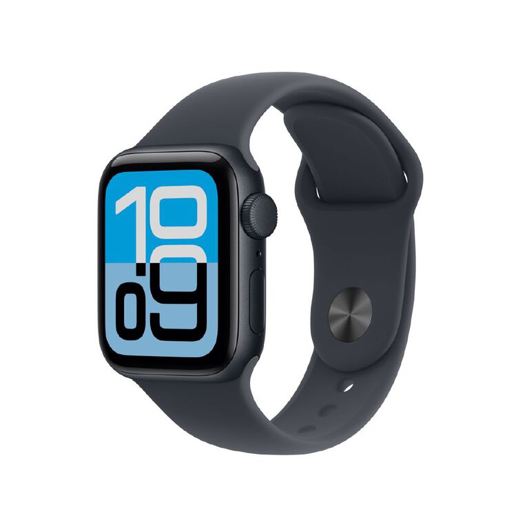 Apple Watch SE 3 GPS 40mm Midnight Aluminium Case with Midnight Sport Band S/M, , hi-res