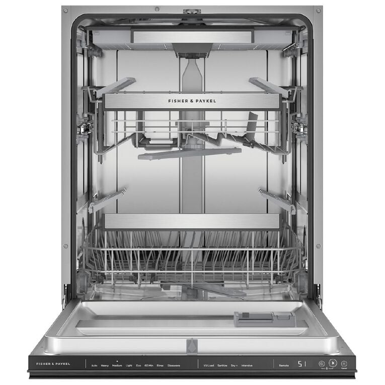 Fisher & Paykel Built-Under Tall Dishwasher - Black Glass, , hi-res