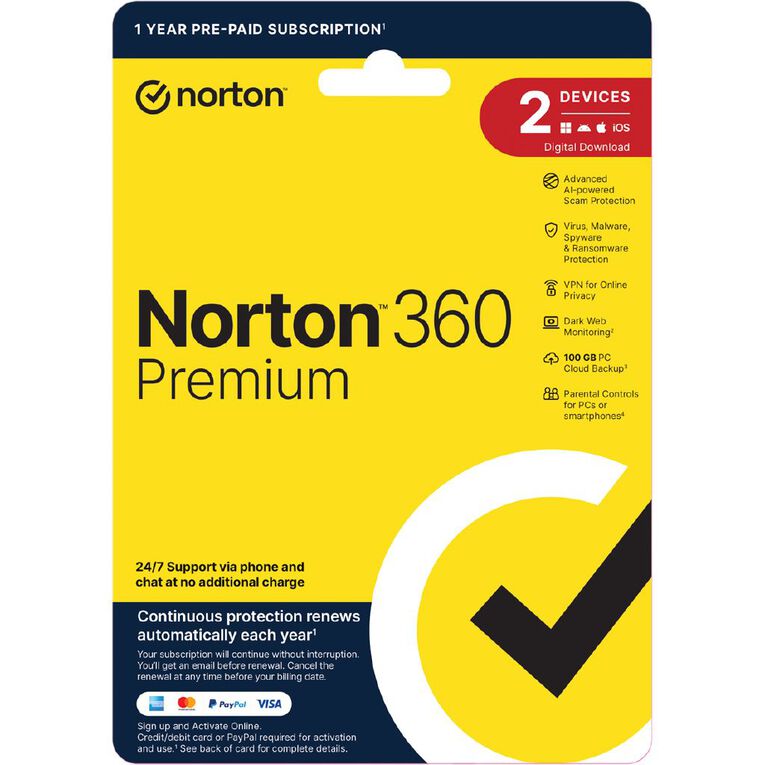 Norton 360 Premium 2 Device 12 Month Digital, , hi-res