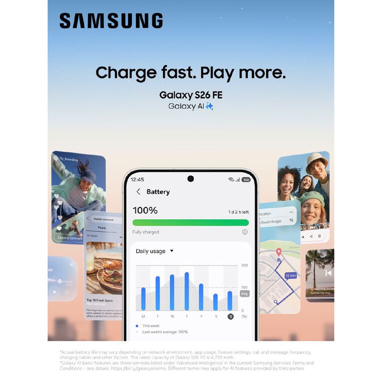 Samsung Galaxy S26 FE 128GB Graphite, , hi-res