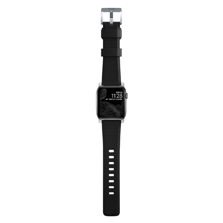 Nomad Rugged Band for Apple Watch (42 / 44-46 / 49mm / ULTRA) - Silver Hardware, , hi-res
